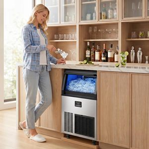 Nouvelle machine à glaçons en blocs <span class=keywords><strong>Frigidaire</strong></span> pour comptoir, idéale pour les supermarchés, à moteur, économe en énergie, usage commercial, 40 kg - Product Image 2