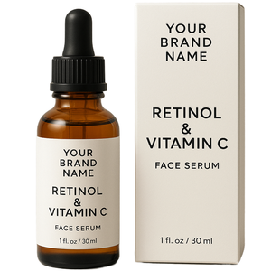 Lightweight Retinol & Vitamin <b>C</b> Face <b>Serum</b> Hydrating Lightweight Skin Care Private Label OEM Bulk - Product Image 1