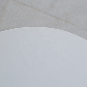 Modern Minimalist <b>White</b> Restaurant Coffee Shop Outdoor Aluminum Round Coffee <b>Table</b> - Product Image 3