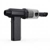 Soplador y Aspirador de Aire Inalámbrico 2 en 1 con Motor sin Escobillas para Uso Doméstico, Diseño en ABS Negro