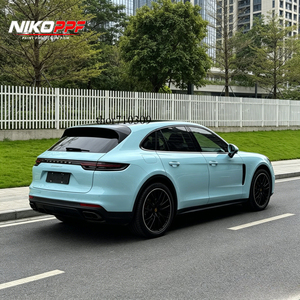 NIKO FILM 1.52*15m PET Glacier Blue Car Color Changing Film PET Gloss Car Sticker <b>Roll</b> Vinyl Car Wrap - Product Image 1