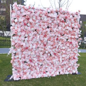 Nouveauté : Décoration d'<span class=keywords><strong>anniversaire</strong></span> vintage, design événementiel, <span class=keywords><strong>fleurs</strong></span> artificielles en soie et tissu, fond photographique rose pour mariage - Product Image 2