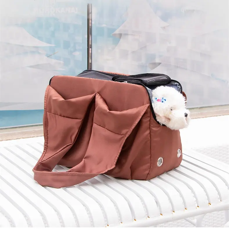 애완 동물 캐리어 항공사 승인 여행 야외 가방 휴대용 및 부드러운 개 토트 핸드백