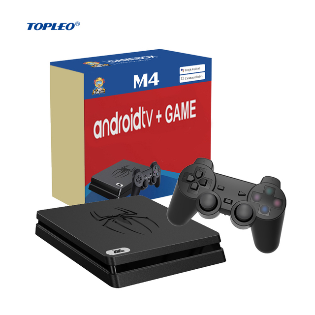 Topleo Wholesale Video Game Consoles Box Tv 64/128 Bit 10000 Game Console 4k Video Game Android Tv Box