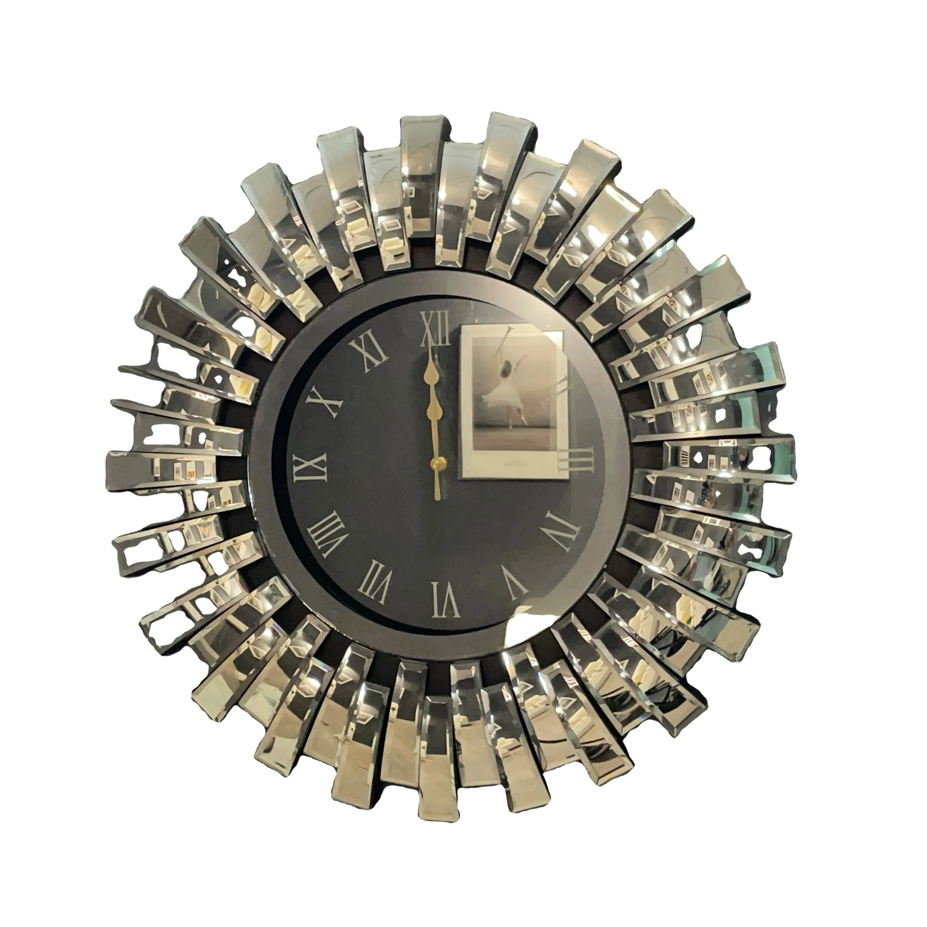2022 Muebles Meubles Hoge Kwaliteit Groothandel 3D Mirrored Wandklok Gespiegeld Horloge Muur Art Decor Staande Klok Moebles Meble