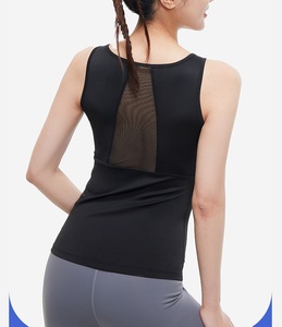 Débardeur pour femme en polyester et élasthanne respirant, couleur unie, col rond, coupe classique, idéal pour le yoga - Product Image 5