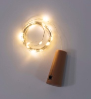 Guirlande lumineuse LED à piles en forme de bouchon de bouteille de vin, fil de cuivre, pour décoration intérieure, mariage, festival, vente en gros