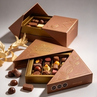 Boîte d'emballage personnalisée pour chocolats, bonbons, biscuits, boîte cadeau en carton rigide, forme polygonale créative, vente en gros