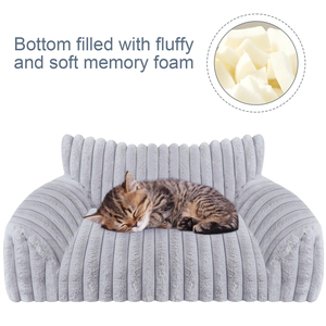 Cama de Felpa para Gatos, Camas para Perros Pequeños, Sofá para Mascotas de Interior con Funda Extraíble y Lavable - Product Image 5