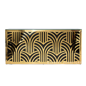 Mesas de Cóctel de Diseño de Lujo para Fiestas de Boda, Negras y Doradas, para Discotecas, Bares y Eventos - Product Image 2