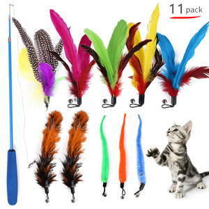 21 PCS Cat Toys Kitten Toys Set, Collapsible Cat Tunnels for Indoor Cats, Interactive Cat Feather Toy Fluffy Mouse Crinkle <b>Balls</b> - Product Image 4