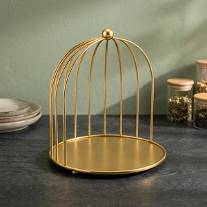 Modern Iron <b>Birdcage</b> Ornament <b>Decorative</b> Tabletop Stand Wedding Decor Metal <b>Birdcage</b> Display Holder Eco Friendly Polished Finish - Product Image 1