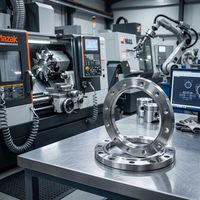 Flange Ring Titanium Gr5 Ti-6Al-4V Kustom OEM, Dikerjakan dengan Mesin CNC, Tahan Tekanan Tinggi, Kekuatan Tinggi, Standar ANSI B16.5, Presisi Tinggi