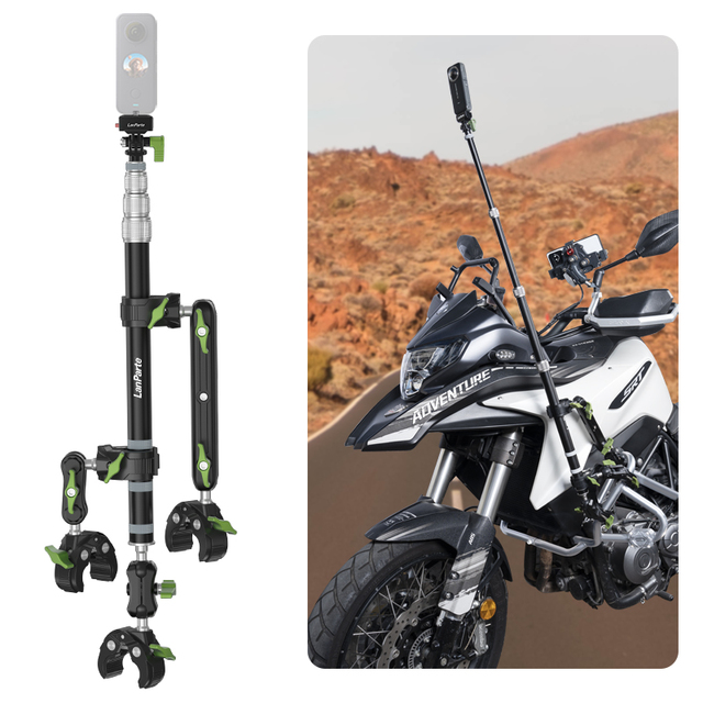 New Quick Release 360 Action Camera Selfie Stick Crab Clamp Bracket Mount Motorcycle Handlebar Camera Holder