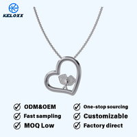 KUAIQIU Collier de clavicule en acier inoxydable électroplaqué de haute qualité avec pendentif cœur Pickleball en acier inoxydable