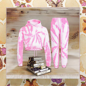 Ensemble survêtement d'hiver pour femme, veste coupe-vent et sweat à capuche imprimés vintage, qualité supérieure, 100% polyester, respirant, léger - Product Image 3