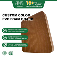 Panneau en mousse PVC stratifié imitation bois Jianguan, finition couleur personnalisée, pour armoires, OEM ODM, commande en gros, ISO CE