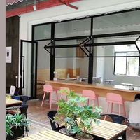 Ventana Plegable de Aluminio CLAERVIEW con Vidrio, para 3 Estaciones, con Persiana, Insonorizada, Diseño Moderno para Uso Exterior