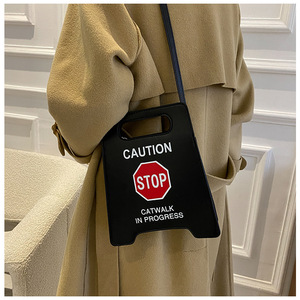 <span class=keywords><strong>Borsa</strong></span> a Tracolla da Donna con Segnale di Stop, Design Originale, <span class=keywords><strong>Borsa</strong></span> a Spalla con Segnale di Attenzione per Ragazze - Product Image 6