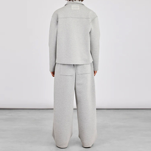 Set di Felpa con Cappuccio e Pantaloni Personalizzati in Tessuto Pesante di Cotone, Tuta Sportiva Larga con Pantaloni a Zampa e Felpa Corta per <span class=keywords><strong>Uomo</strong></span> - Product Image 4