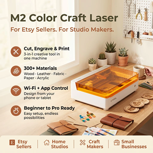 For M2 Laser <b>Engraver</b> All-in-One Intelligent Creation <b>Tool</b> Fully Automatic Cutter Printer/Marker Air Cooling 1 Year Warranty - Product Image 1