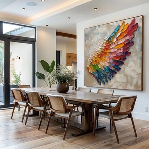 Pintura al Óleo Personalizada, Arte Mural de Plumas Coloridas con Espectro de Colores, Arte Mural Moderno Personalizado, Arte Mural Decorativo para el Hogar y la Galería - Product Image 5