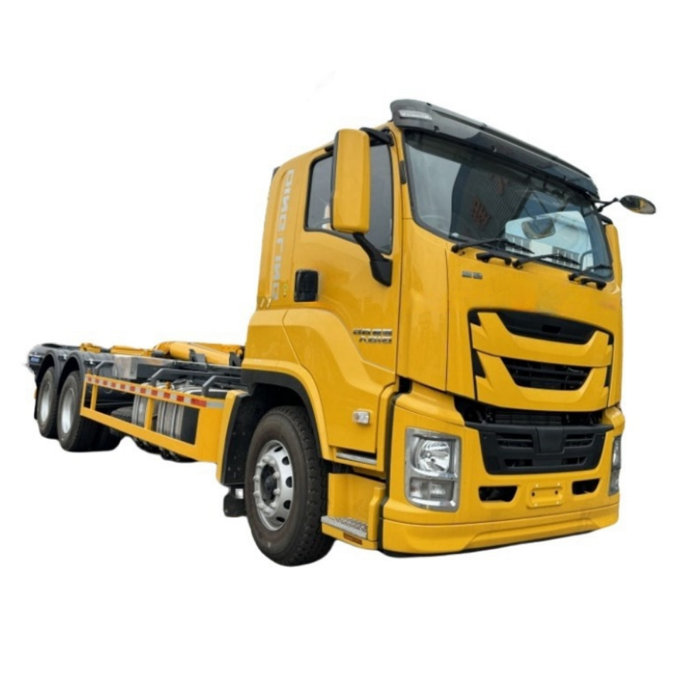 Новый мусоровоз Isuzu с крюком 25 куб. М. 6*4, дизельный мусоровоз