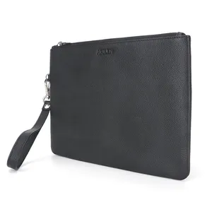 Customized Men Leather Clutch Bag, Cow Genuine Leather Wallet For Clutch Bag