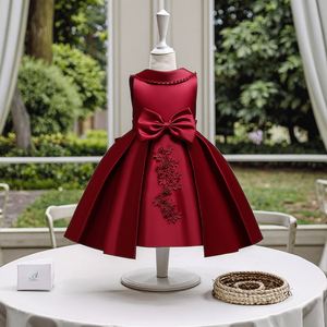 Abito di natale per bambine vestito da <span class=keywords><strong>sposa</strong></span> ragazza dei fiori elegante principessa del partito trascinante spettacolo formale <span class=keywords><strong>damigella</strong></span> d'onore abito da <span class=keywords><strong>sposa</strong></span> - Product Image 1