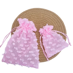 Pochette cadeau en tissu polyester avec cordon de serrage pour mariage et fête, vente en gros - Product Image 2