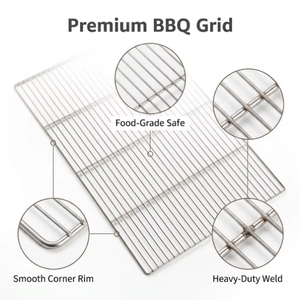 Custom Welded Square Easily Cleaned Food Grade 304 Stainless Steel Barbecue <b>Grill</b> Wire <b>Mesh</b> Net Solid Rim Coconut Shell Charcoal - Product Image 4