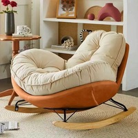 Fauteuil coquille d'œuf pour adulte, canapé décontracté et confortable, fauteuil inclinable Hilton Penguin avec fonction de bascule, mobilier moderne en métal léger pour chambre à coucher et maison