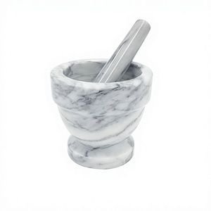 Latest Design Marble Mortar And Pestle Set With Greatest Quality Kitchen Herb Spice Tools Morter And Pestle Set - Product Image 1
