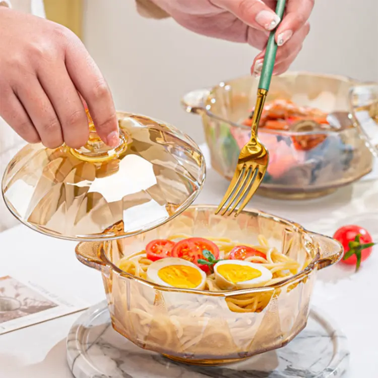 Glazen Bakvormen Pot Kookgerei Braadpan Helder Glas Kookpot Op Maat Glazen Braadpan Met Deksel