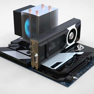 Ventilateur de refroidissement PC RGB personnalisé DC 5V 6 caloducs en cuivre avec 2 ventilateurs 92x92x25mm Contrôle de vitesse PWM Refroidisseur <span class=keywords><strong>CPU</strong></span> pour boîtier d'ordinateur - Product Image 6