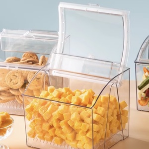 Với Scoop đồ ăn nhẹ trái cây sấy khô bao bì rõ ràng nhựa DAMPPROOF Kẹo hộp số lượng lớn thực phẩm hiển thị - Product Image 5