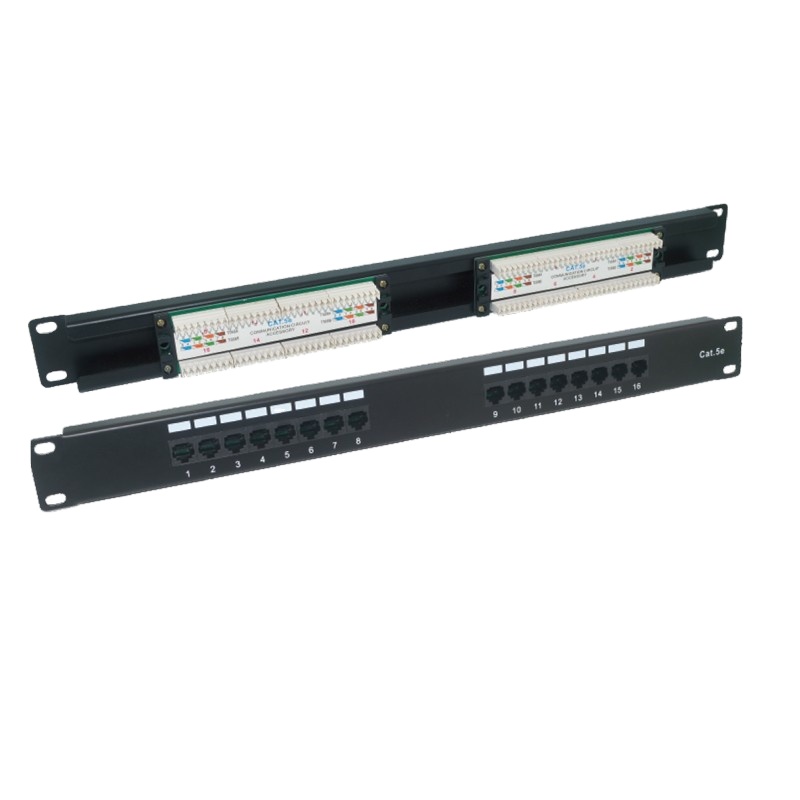 19 "1U 16 портов крона и 110 Dual IDC кабель UTP Cat5e коммутационная панель
