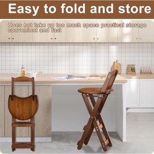 Taburete <span class=keywords><strong>de</strong></span> Bar Plegable Portátil al por Mayor, Silla <span class=keywords><strong>de</strong></span> Barra <span class=keywords><strong>de</strong></span> <span class=keywords><strong>Cocina</strong></span> <span class=keywords><strong>de</strong></span> 24 Pulgadas, Taburete Alto <span class=keywords><strong>de</strong></span> Madera <span class=keywords><strong>de</strong></span> Bambú para Restaurantes y Cafeterías - Product Image 6