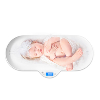 Balance numérique J&R intégrée avec écran LCD, mesure de la taille, palette incurvée, pesée stable, pour nouveau-né, bébé, animal de compagnie, 30 kg, OEM