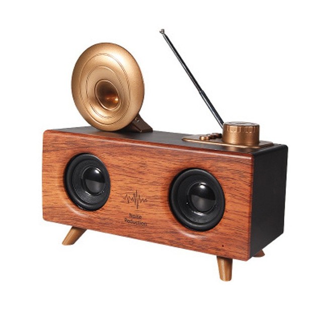 Cheap bluetooth Speaker Wood bluetooth Speaker with Fm Portable Mobile Phone Stand Loud Stereo Audio Mini Subwoofer Speakers