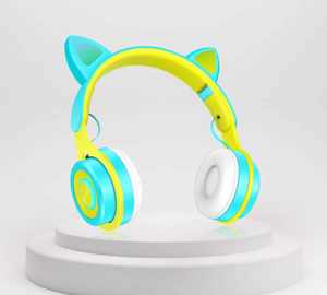 Audífonos Inalámbricos con Orejas de Gato, con Micrófono, LED, para Niñas, Estéreo, para Teléfono, Música, Bluetooth, Regalo para Gamers - Product Image 2