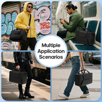 Étui de transport pour console PS5 Slim Pro Disc Digital, en polyester résistant à l'eau, grande capacité, sac à bandoulière