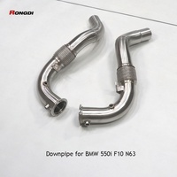 Sistema de escape Rongdi fabricado en China, tubo de escape recto de acero inoxidable de 1.5 mm de espesor, tubos de conexión para 550i/650i/750i F10/F12 N63