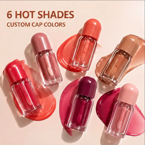 Gloss à lèvres naturel anti-adhésif en tube avec couvercle parapluie mignon, pour un look naturel, en gros, marque privée, OEM ODM - Product Image 2