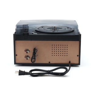Lecteur de vinyle rétro 6 en 1, lecteur de <span class=keywords><strong>CD</strong></span>, lecteur de cassette, tourne-disque, radio AM/FM, phonographe, gramophone - Product Image 4