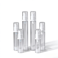 Flacon pompe sans air rechargeable portable anti-fuite 5ml 10ml 15ml avec pompe pulvérisatrice ou pompe à lotion pour emballage cosmétique