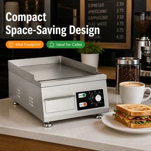 Commercial Electric <b>Flat</b> <b>Top</b> <b>Griddle</b> Countertop 220V Restaurant Grill for Burger Steak Bacon Egg Fast Food Cooking - Product Image 3