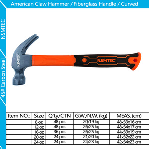NACHF803008 <span class=keywords><strong>fixman</strong></span> เครื่องมือค้อนกันลื่นค้อนแม่เหล็กกรงเล็บอเมริกันหัวโค้งสีดำพร้อมที่จับไฟเบอร์กลาส TPR - Product Image 4