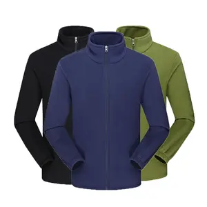 Men's Outdoor Jacket Wind breaker Polar Fleece Jacket Coat Custom Embroidery Logo Body Warm Fleece Coat