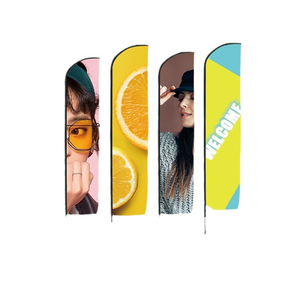 Bendera bulu cetak kustom untuk iklan acara satu/dua sisi untuk agen perjalanan promosi pantai langsung dari pabrik - Product Image 2